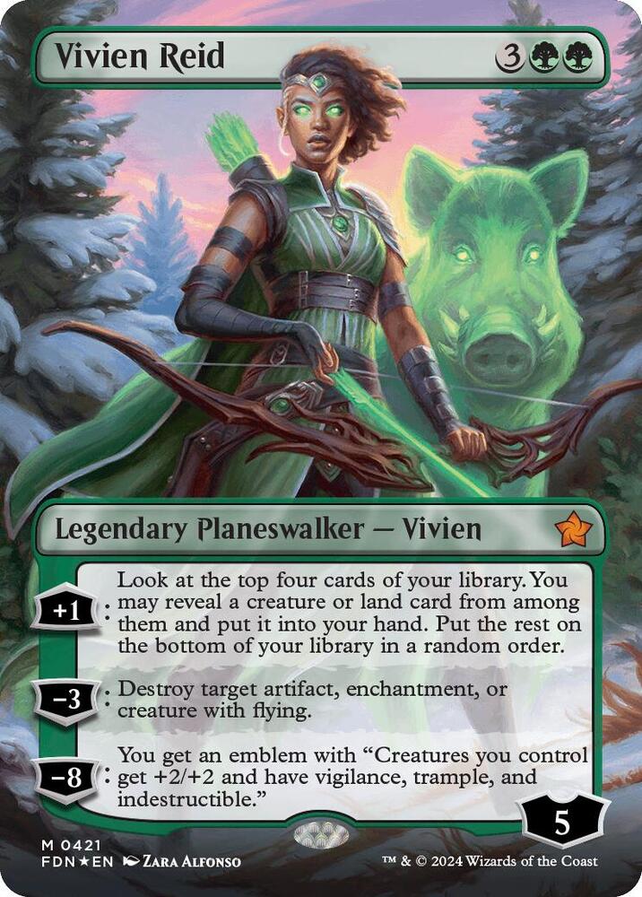 Vivien Reid (Borderless) (Mana Foil) 421 card from Foundations