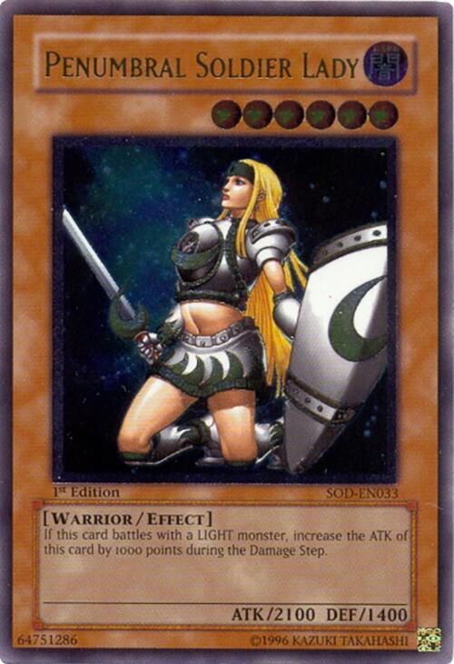 Penumbral Soldier Lady (UTR) SOD-EN033 card from Soul of the Duelist