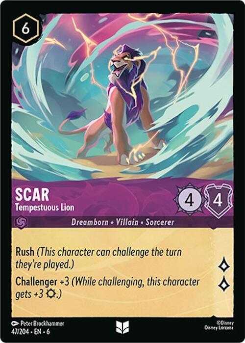 Scar - Tempestuous Lion 47/204 card from Azurite Sea