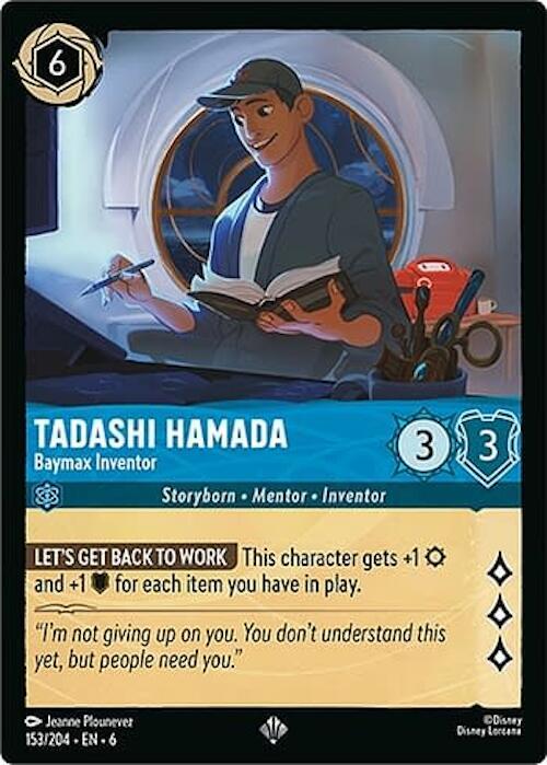 Tadashi Hamada - Baymax Inventor 153/204 card from Azurite Sea
