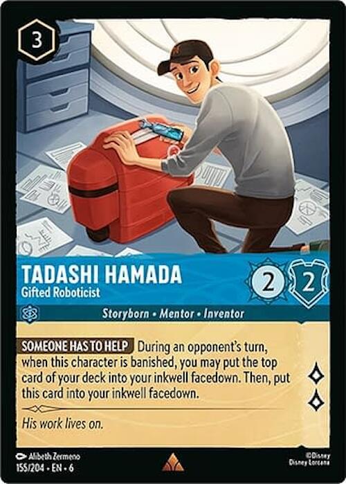 Tadashi Hamada - Gifted Roboticist 155/204 card from Azurite Sea