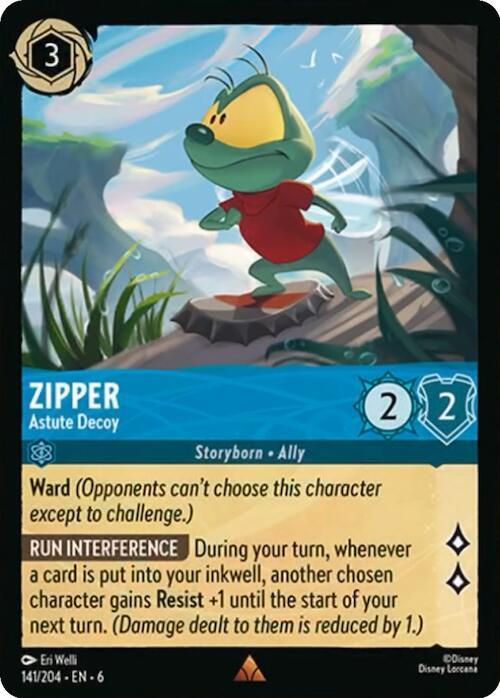 Zipper - Astute Decoy 141/204 card from Azurite Sea