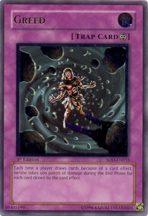 Greed (UTR) SOD-EN055 card from Soul of the Duelist