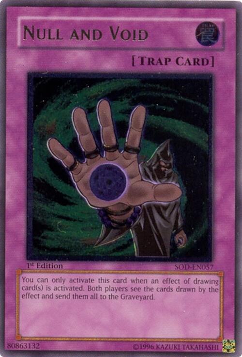 Null and Void (UTR) SOD-EN057 card from Soul of the Duelist