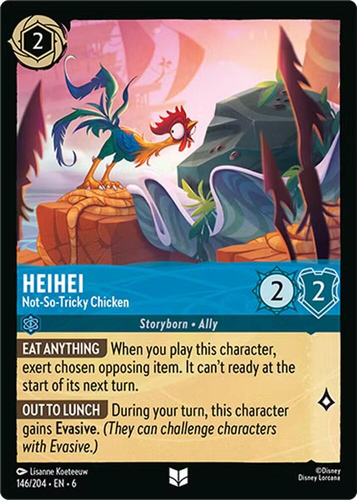 HeiHei - Not-So-Tricky Chicken 146/204 card from Azurite Sea