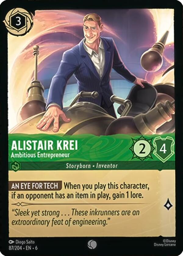 Alistair Krei - Ambitious Entrepreneur 87/204 card from Azurite Sea
