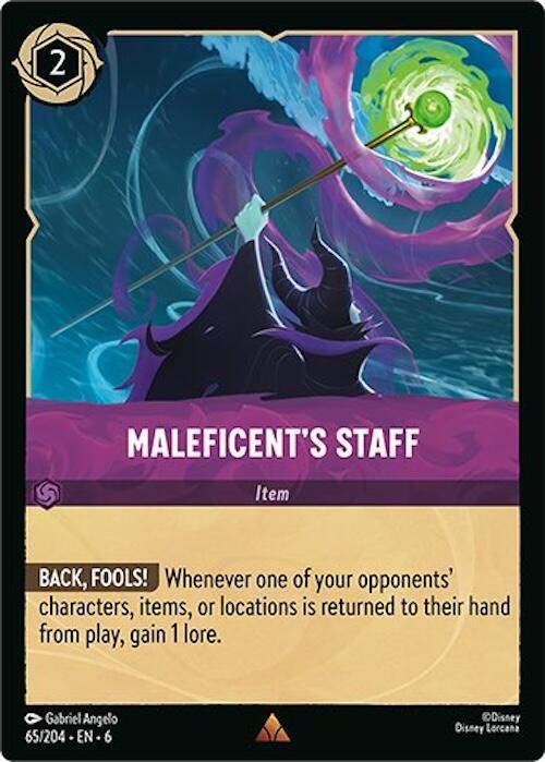 Maleficent's Staff 65/204 card from Azurite Sea