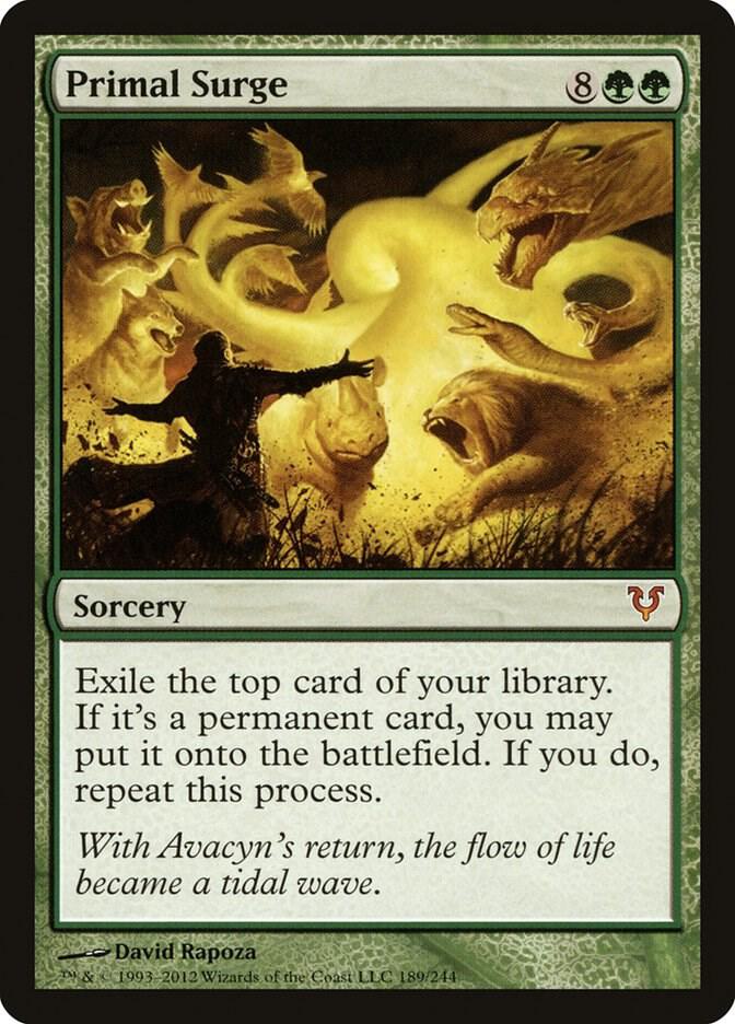 Primal Surge 189 card from Avacyn Restored