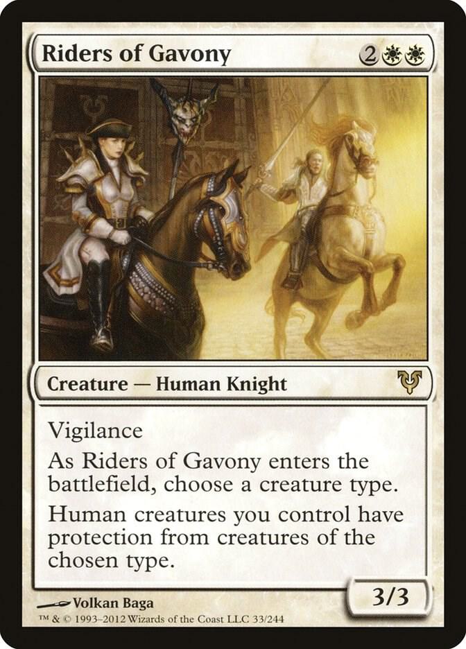 Riders of Gavony 33 card from Avacyn Restored
