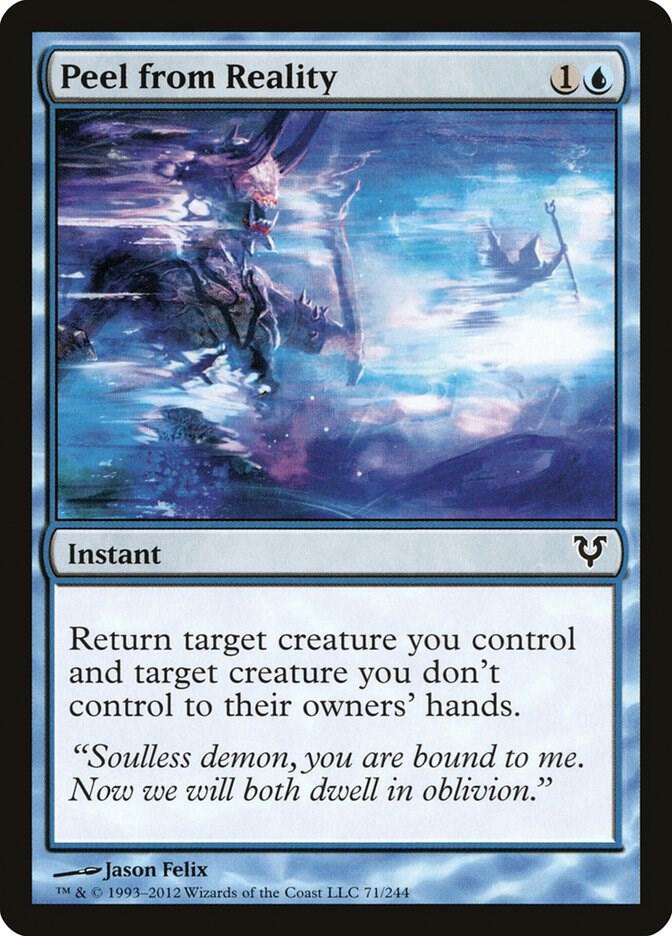 Peel from Reality 71 card from Avacyn Restored