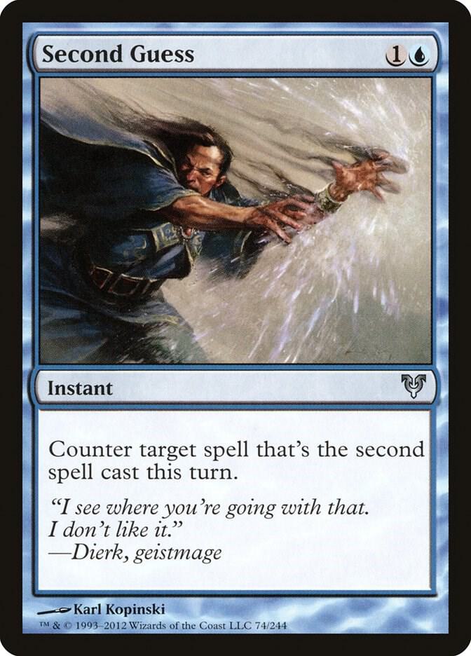 Second Guess 74 card from Avacyn Restored