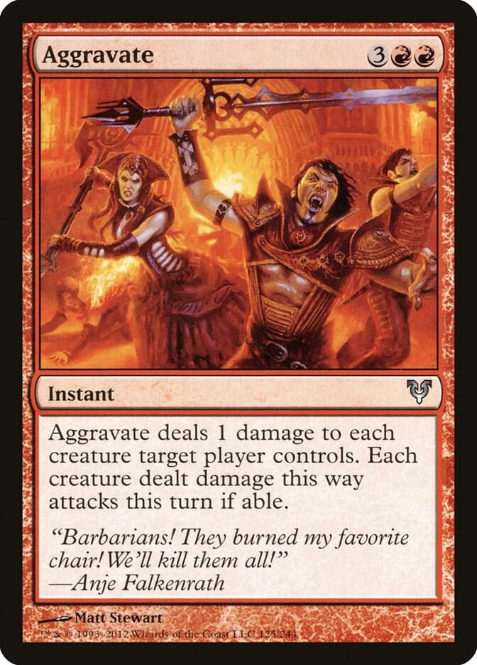 Aggravate 125 card from Avacyn Restored