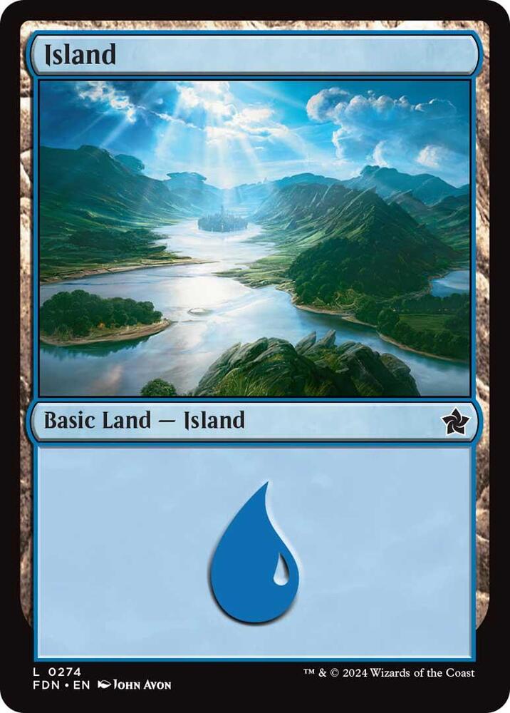 Island 274 card from Foundations