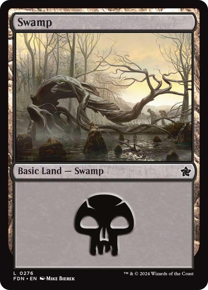 Swamp 276 card from Foundations