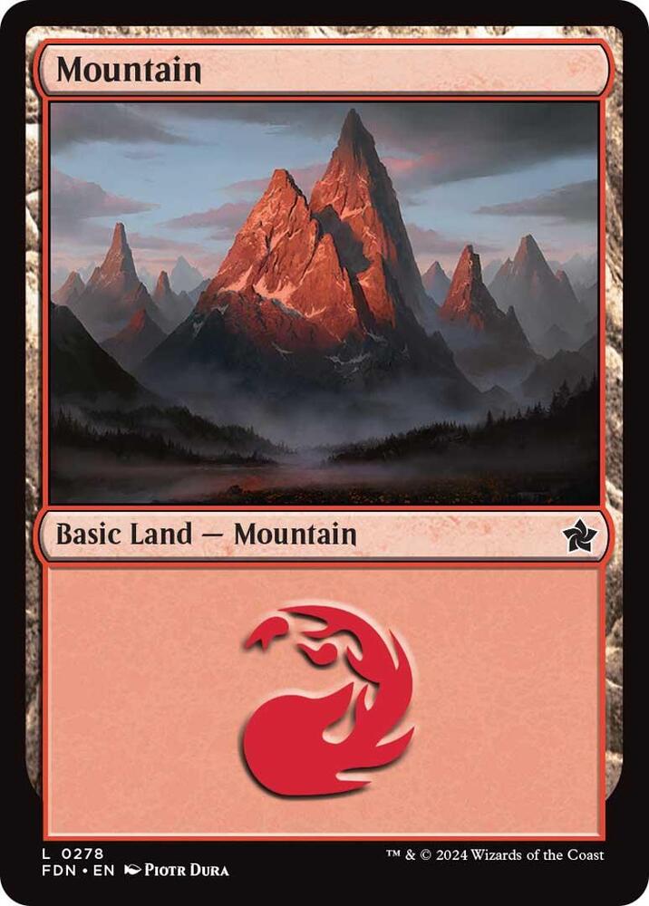 Mountain 278 card from Foundations