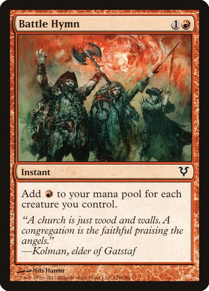Battle Hymn 128 card from Avacyn Restored