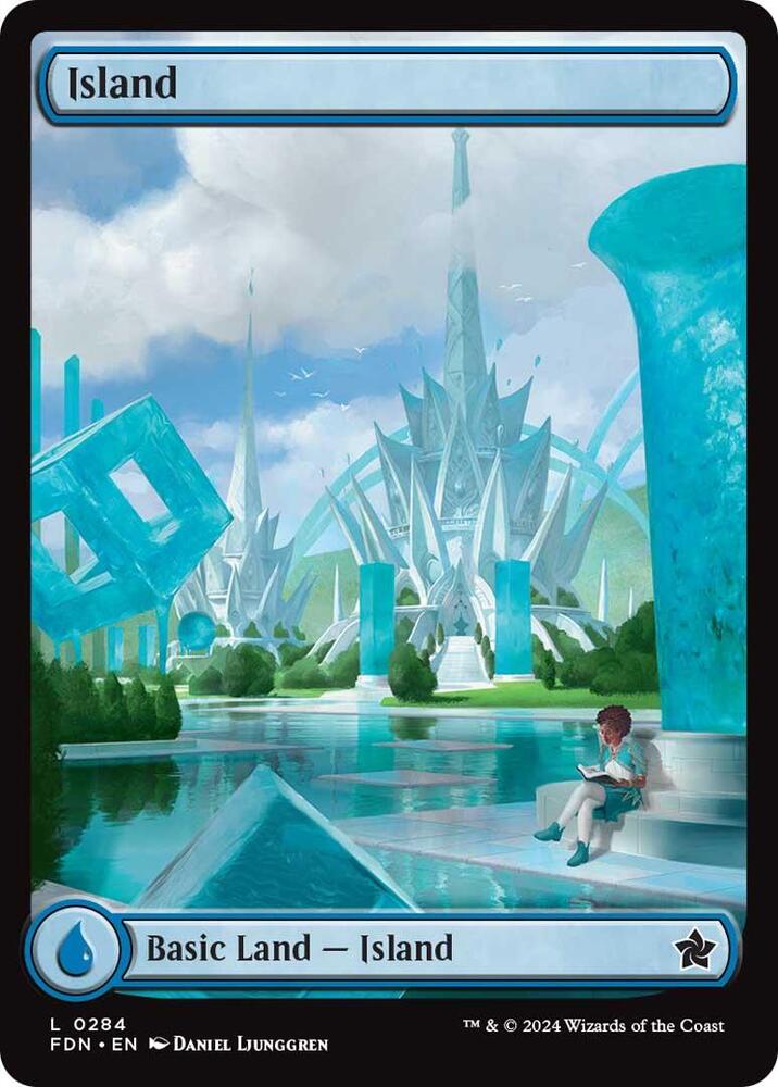 Island 284 card from Foundations
