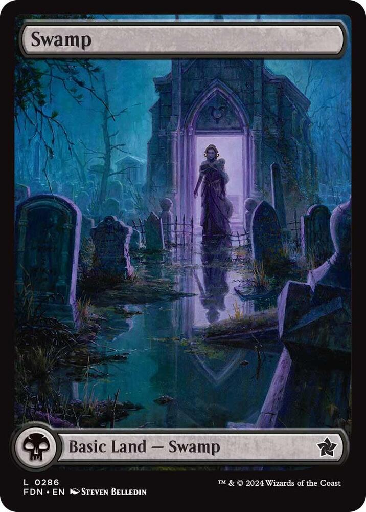 Swamp 286 card from Foundations