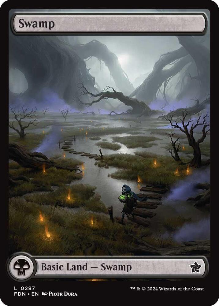 Swamp 287 card from Foundations