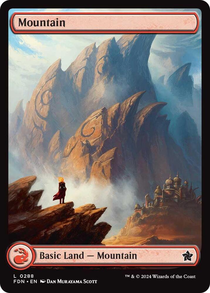 Mountain 288 card from Foundations