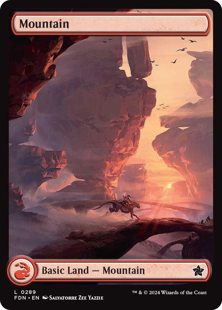 Mountain 289 card from Foundations