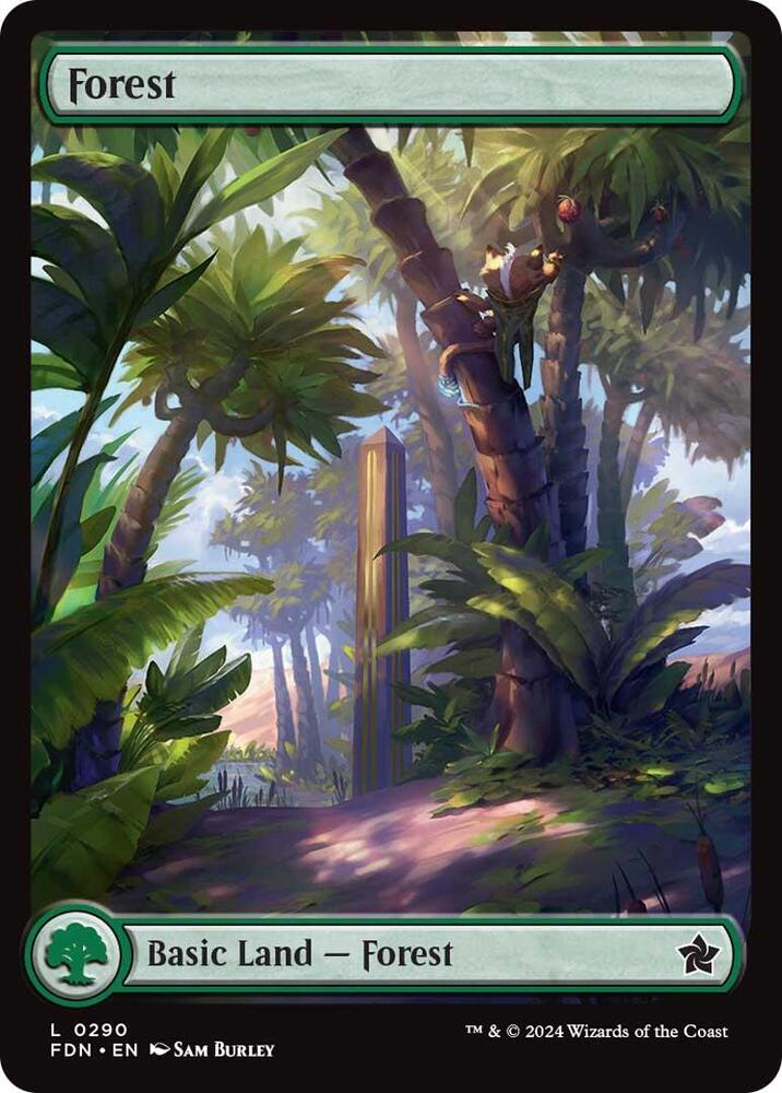 Forest 290 card from Foundations