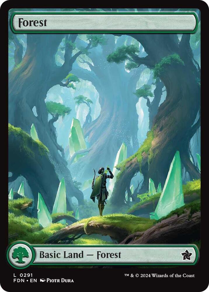 Forest 291 card from Foundations