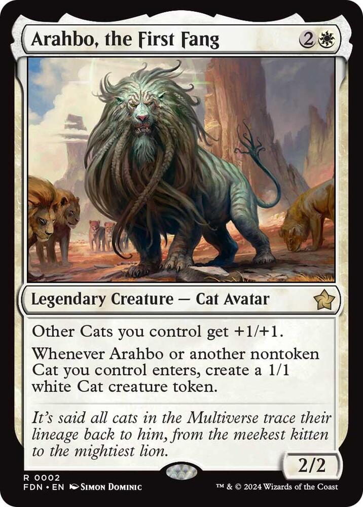 Arahbo, the First Fang 2 card from Foundations