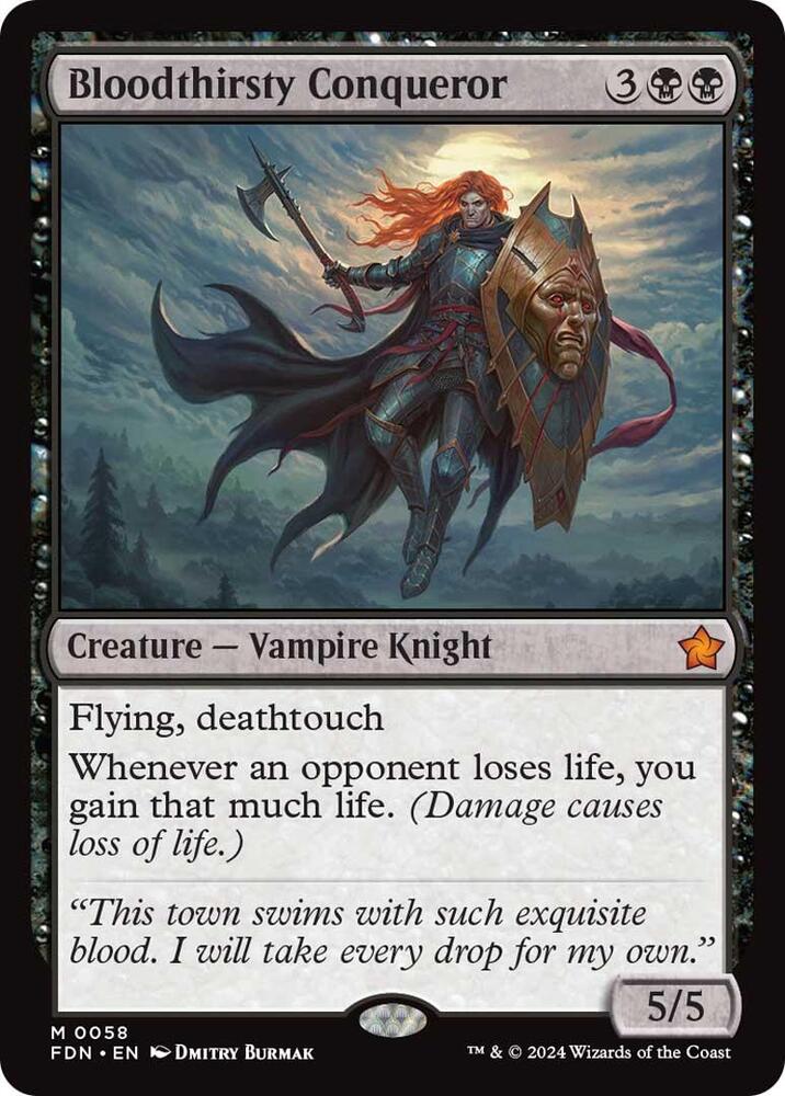 Bloodthirsty Conqueror 58 card from Foundations