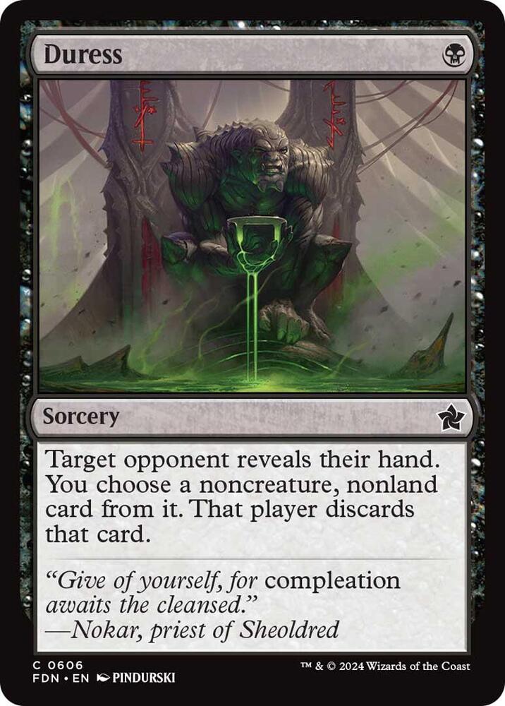 Duress 606 card from Foundations