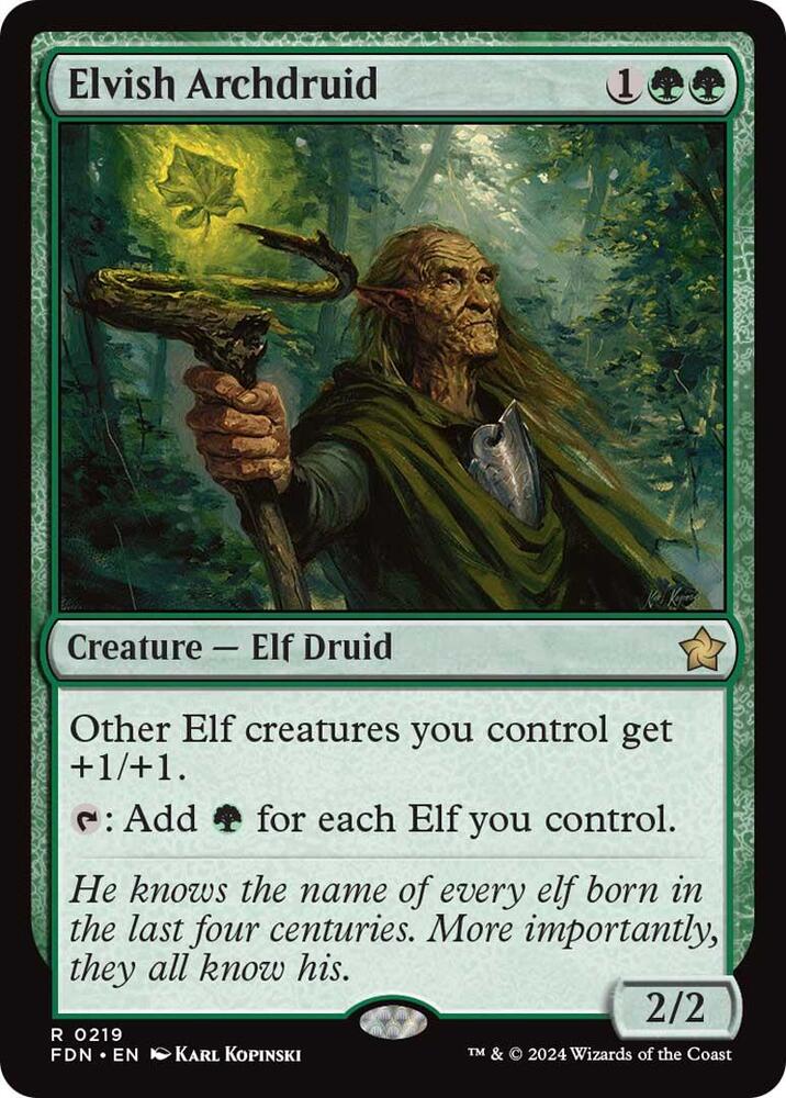 Elvish Archdruid 219 card from Foundations
