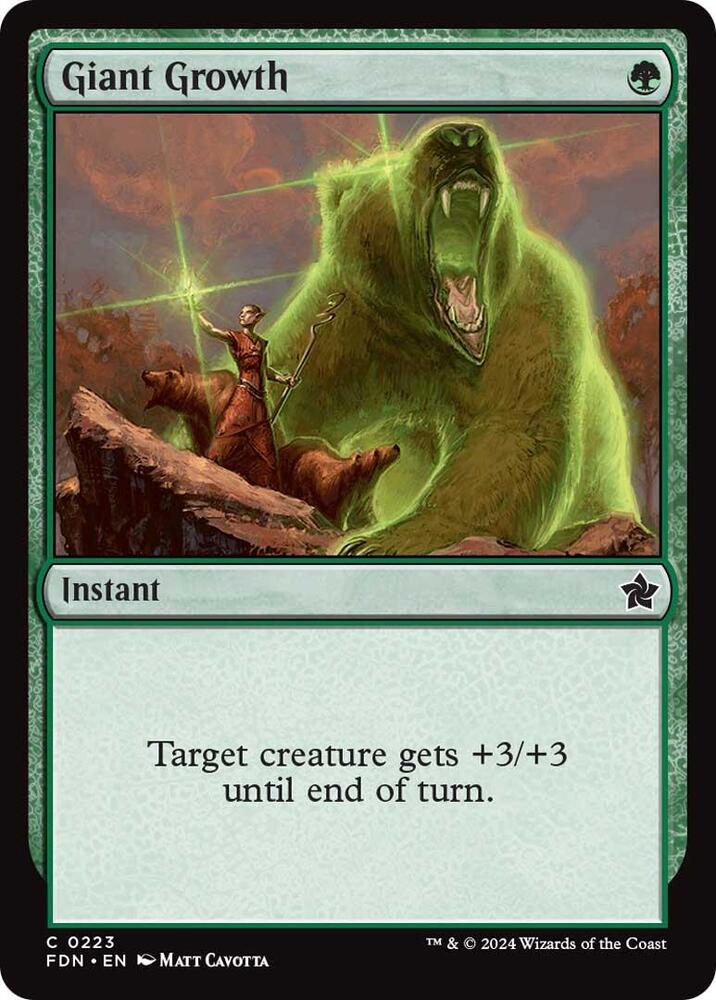 Giant Growth 223 card from Foundations