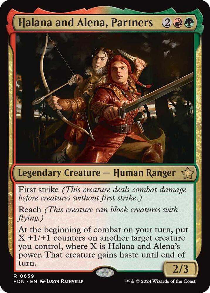 Halana and Alena, Partners 659 card from Foundations