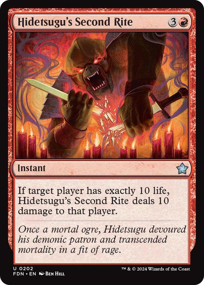 Hidetsugu's Second Rite 202 card from Foundations