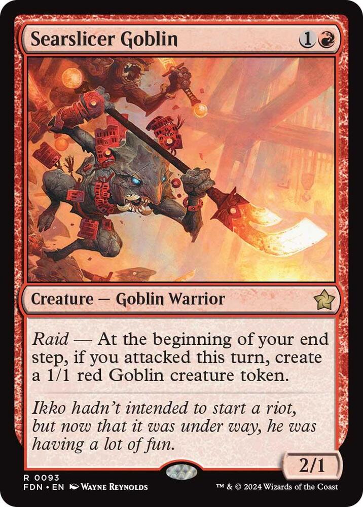Searslicer Goblin 93 card from Foundations