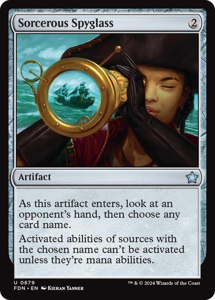 Sorcerous Spyglass 679 card from Foundations