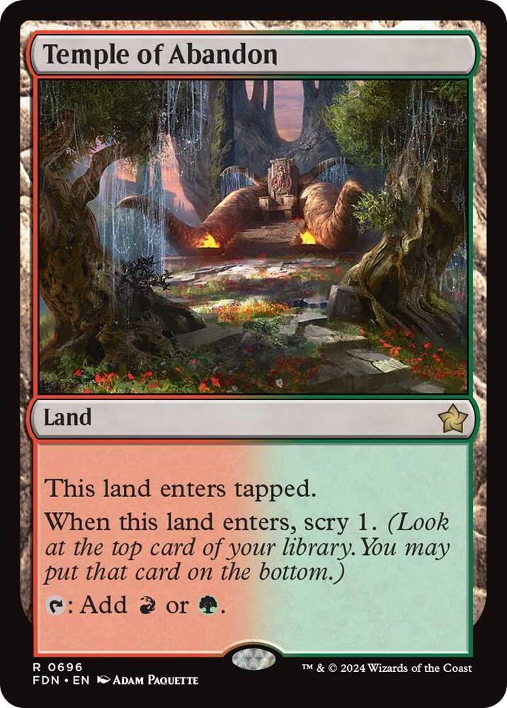 Temple of Abandon 696 card from Foundations