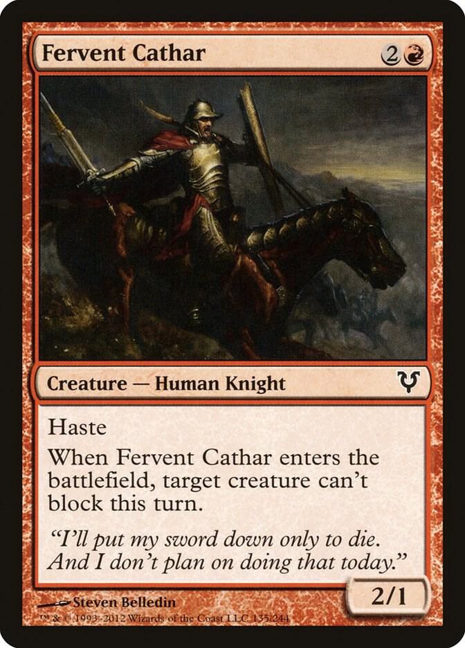 Fervent Cathar 135 card from Avacyn Restored