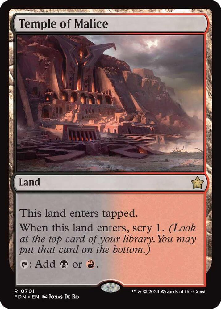 Temple of Malice 701 card from Foundations