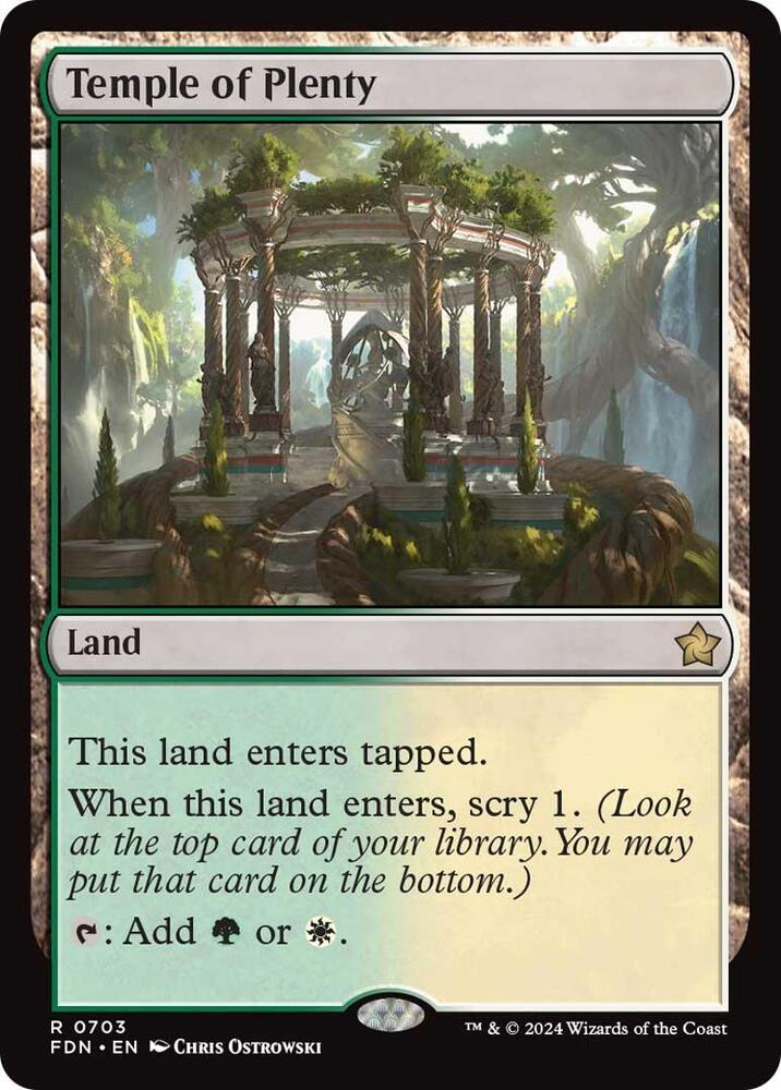 Temple of Plenty 703 card from Foundations