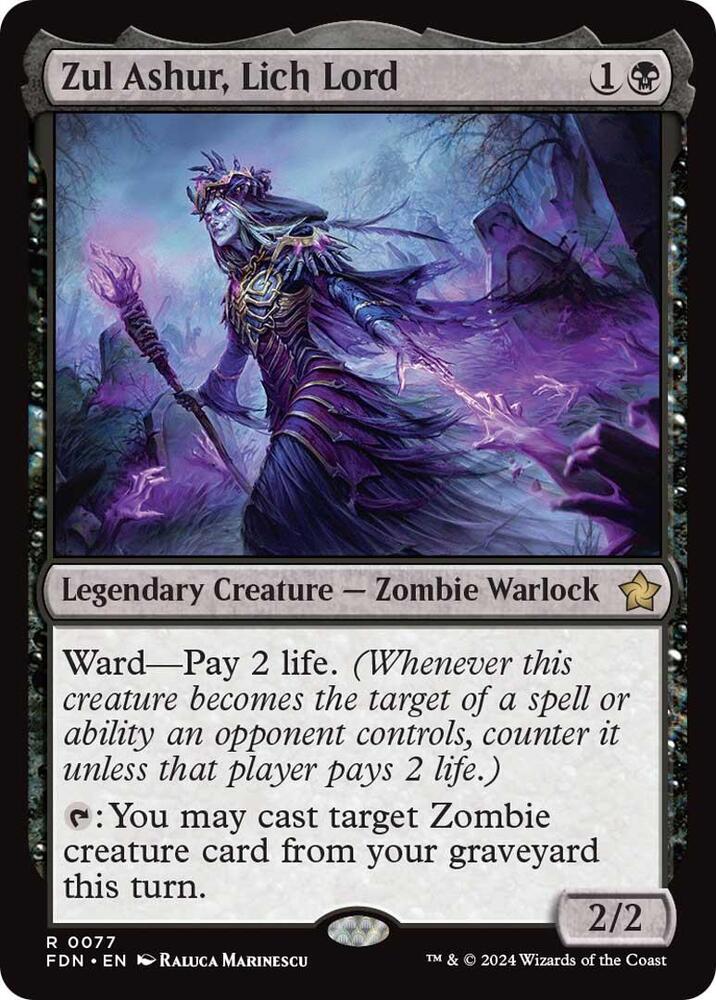 Zul Ashur, Lich Lord 77 card from Foundations