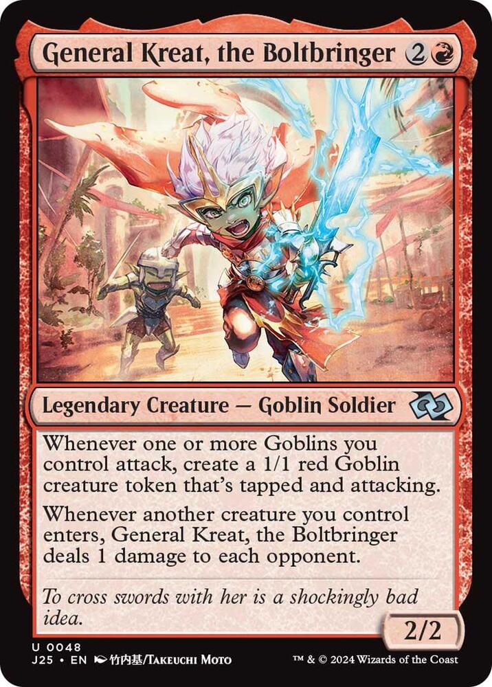 General Kreat, the Boltbringer (Anime) 48 card from Foundations Jumpstart