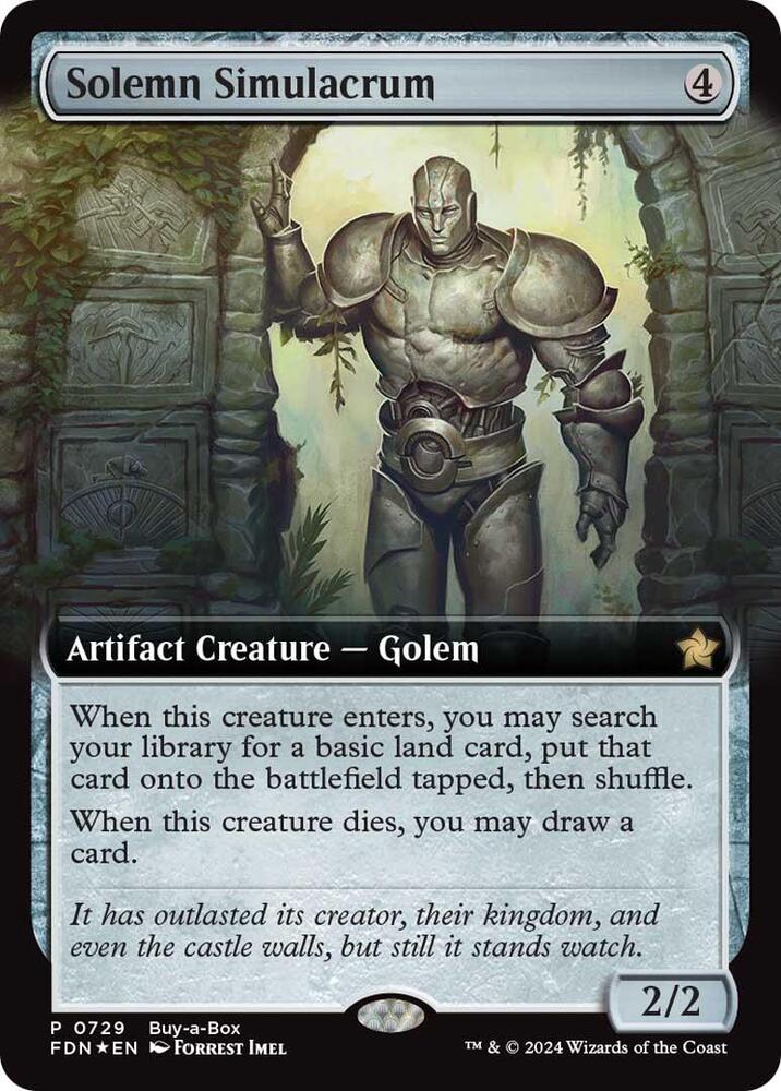 Solemn Simulacrum (Extended Art) 729 card from Buy-A-Box Promos