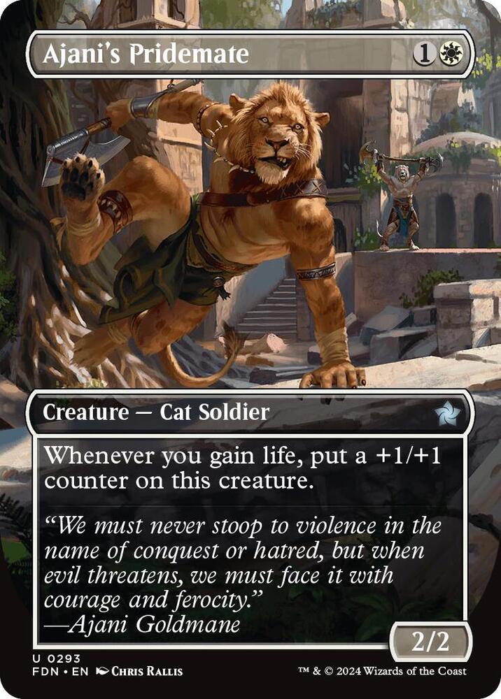 Ajani's Pridemate (Borderless) 293 card from Foundations