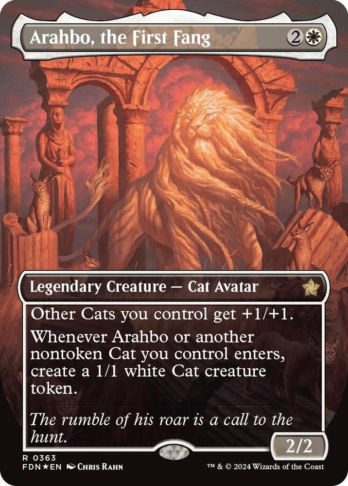 Arahbo, the First Fang (Borderless) (Mana Foil) 363 card from Foundations