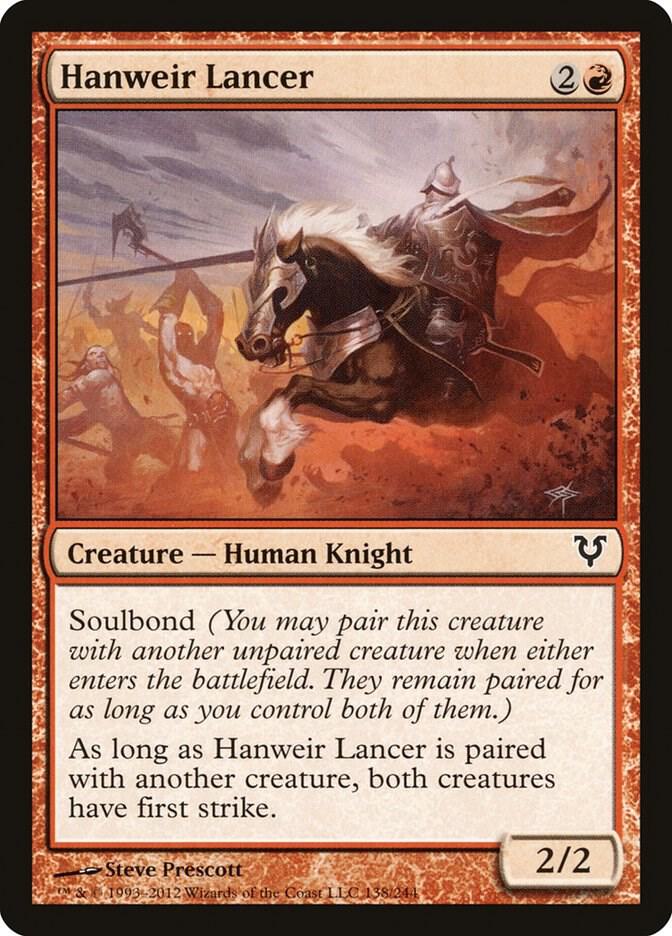 Hanweir Lancer 138 card from Avacyn Restored