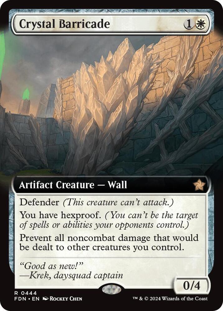 Crystal Barricade (Extended Art) 444 card from Foundations