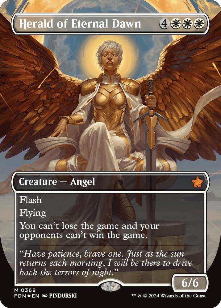 Herald of Eternal Dawn (Borderless) (Mana Foil) 368 card from Foundations