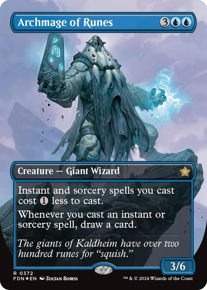 Archmage of Runes (Borderless) (Mana Foil) 372 card from Foundations