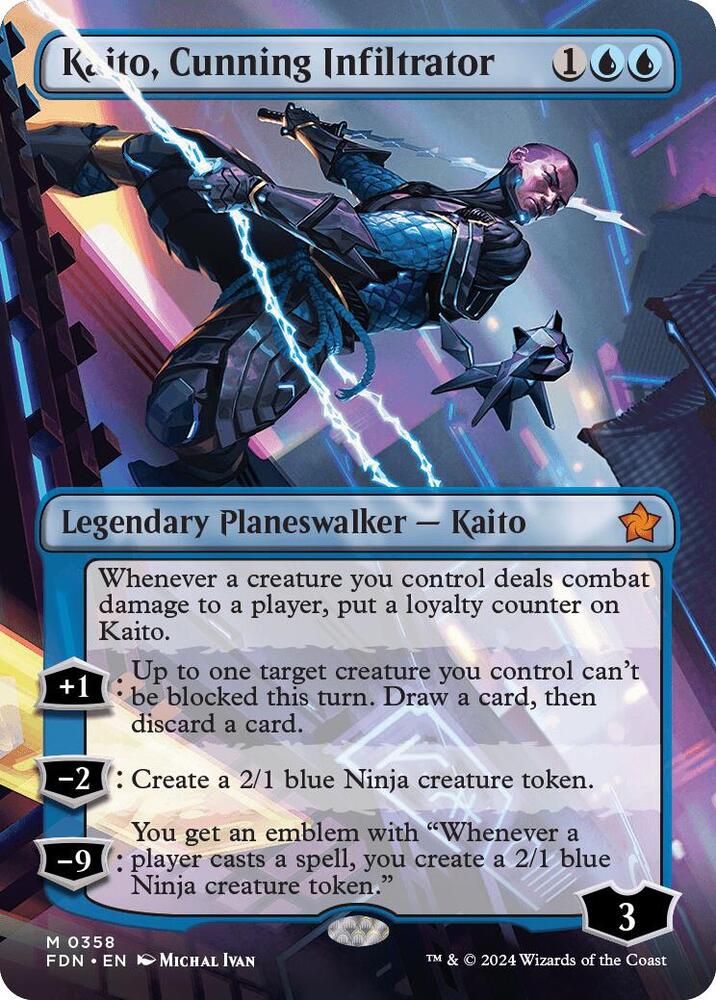 Kaito, Cunning Infiltrator (Borderless) 358 card from Foundations